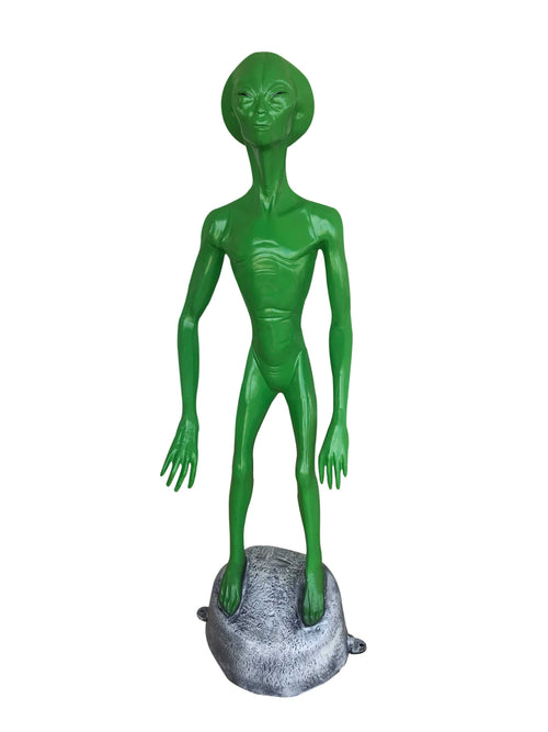 Green Alien with Hands Down Aluminum Indoor/Outdoor Décor