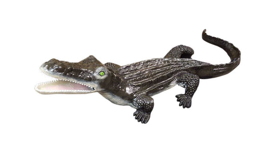 59" Crocodile Aluminum in Natural Color Garden Statues