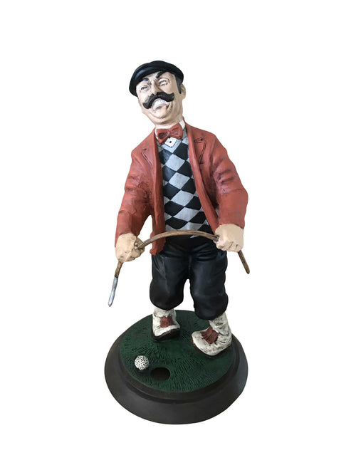 Angry Male Golfer Custom Painted Aluminum Home Decor