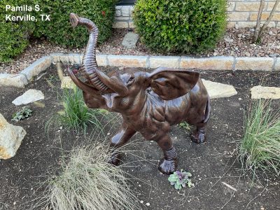 Baby Elephant Aluminum Garden Statues
