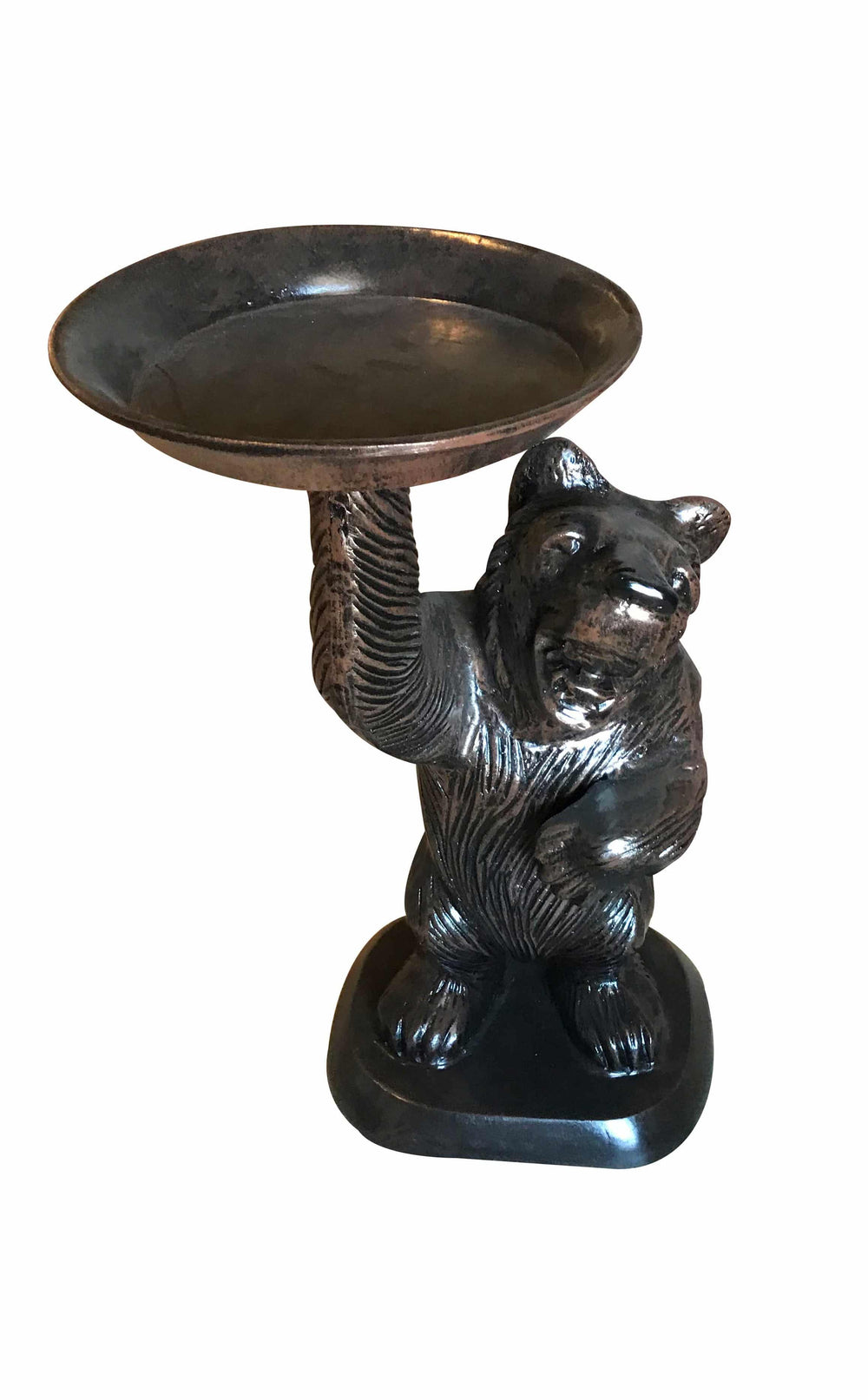 Bear Holding a Tray Aluminum Home Statues