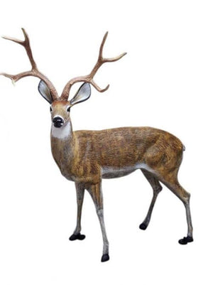 Family of Deer in Golden Color (Set H) Aluminum Garden Statues