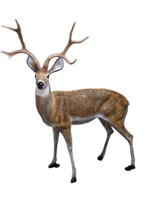 Family of Deer in Golden Color (Set H) Aluminum Garden Statues