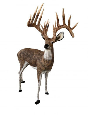 White Tail Natural Color Deer Buck Aluminum Outdoor Decor