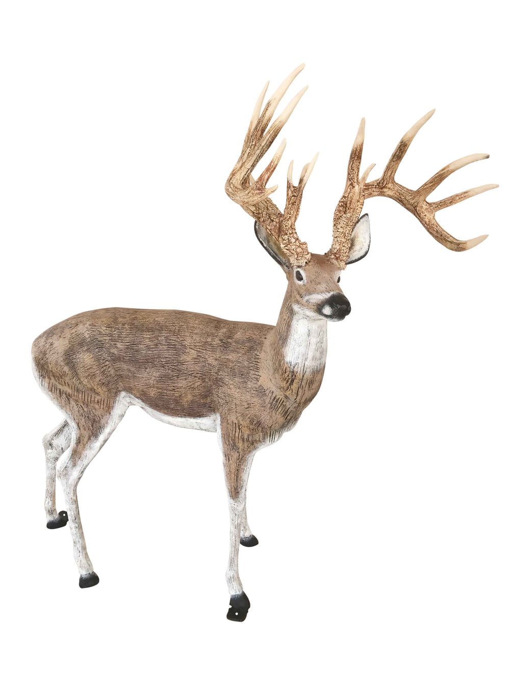 White Tail Natural Color Deer Buck Aluminum Outdoor Decor