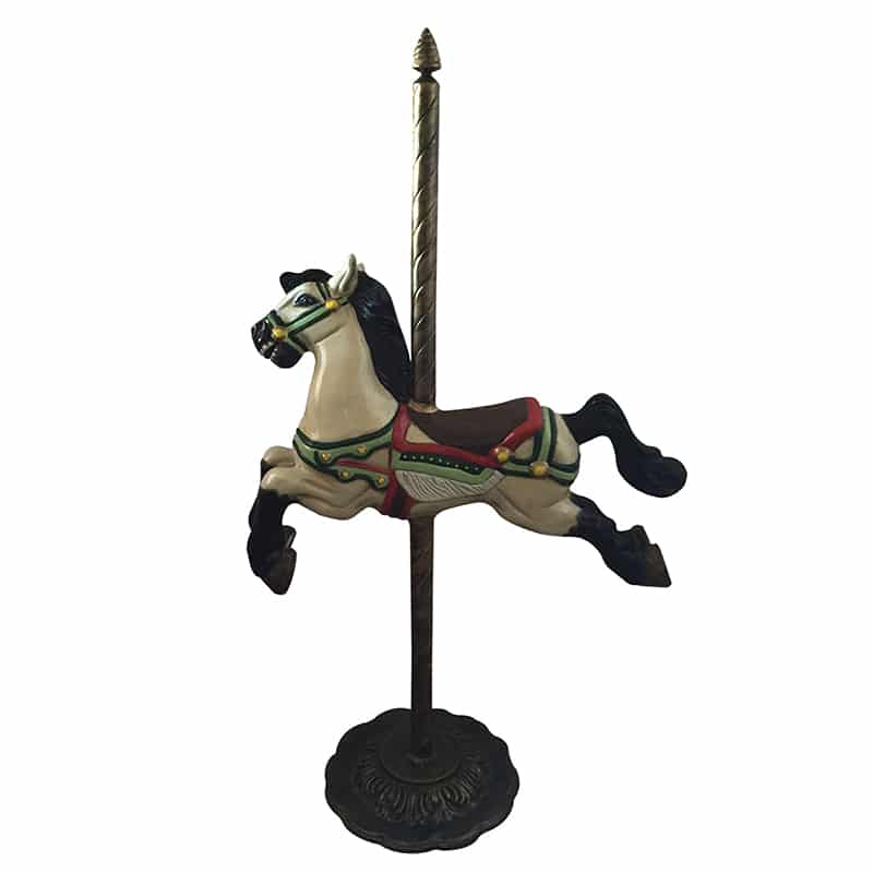 Carousel pony with Long Pole Aluminum Home Décor