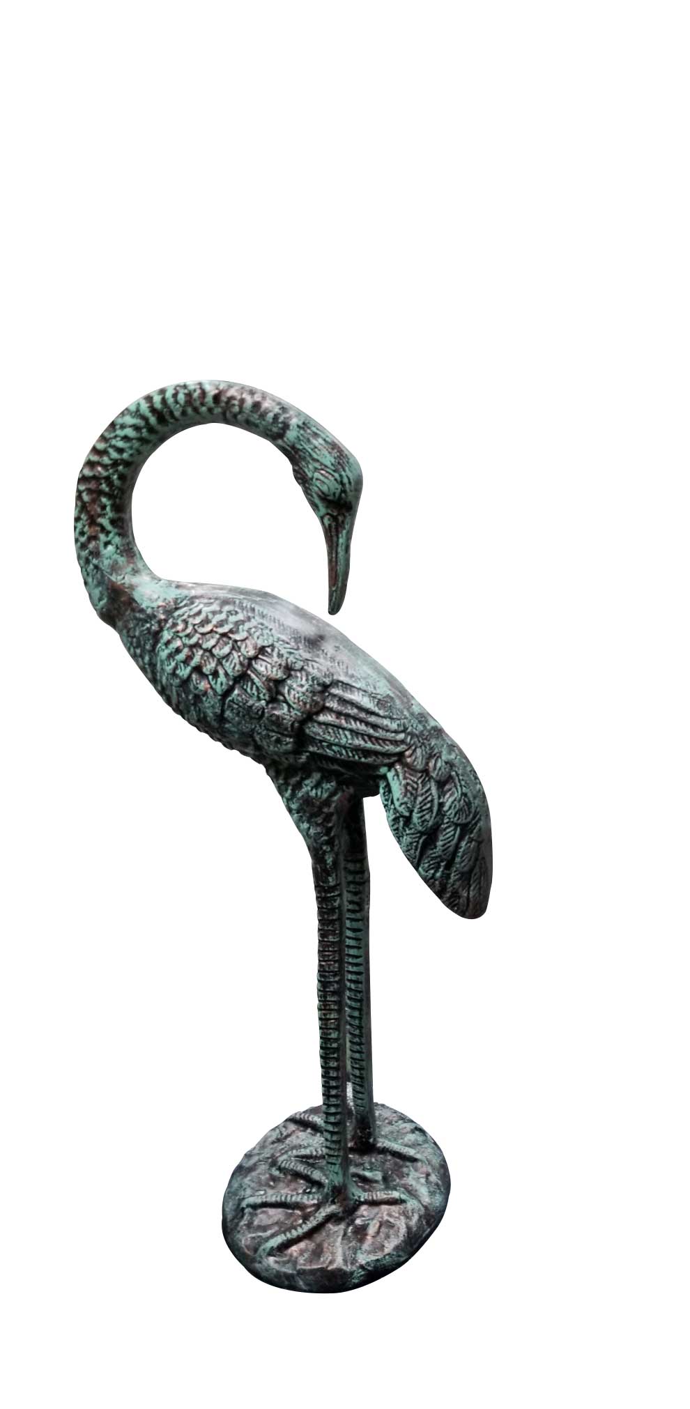 Custom Painted Pair of Crane Aluminum Garden Decor