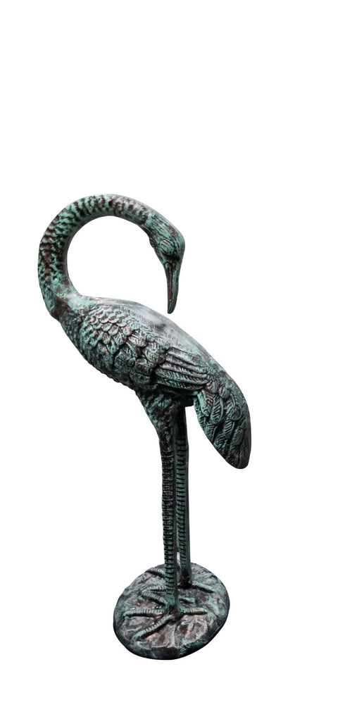 Custom Painted Pair of Crane Aluminum Garden Decor