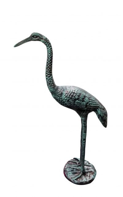 Custom Painted Pair of Crane Aluminum Garden Decor
