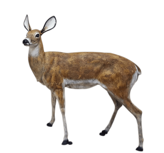 Gorgeous Pair of Deer in Golden Color Aluminum Garden Statues