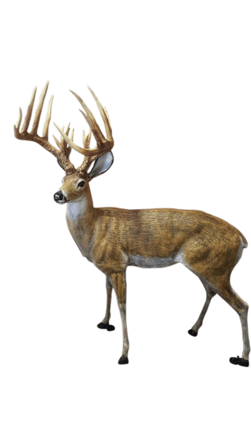Gorgeous Pair of Deer in Golden Color Aluminum Garden Statues