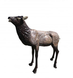 Family of Elk in Natural Color Aluminum Outdoor Statues