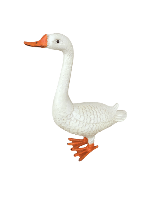 Standing Goose (Custom Painted White) Aluminum Garden Decor