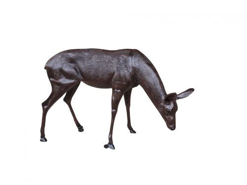 Family of Deer (Set B) Aluminum Garden Statues in Bronzed Finished Paint