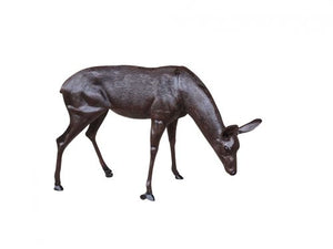 Family of Deer (Set B) Aluminum Garden Statues in Bronzed Finished Paint