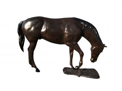 Grazing Horse Aluminum Outdoor Statue