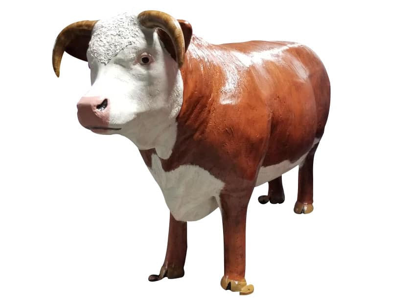 Hereford Bull Aluminum Outdoor Statues