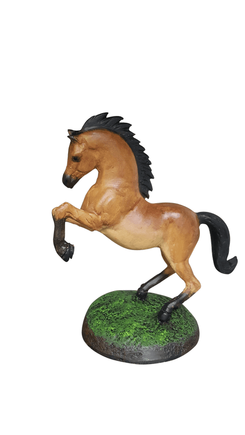 Desktop Rearing horse with Spiky Mane Aluminum Indoor/Outdoor Décor