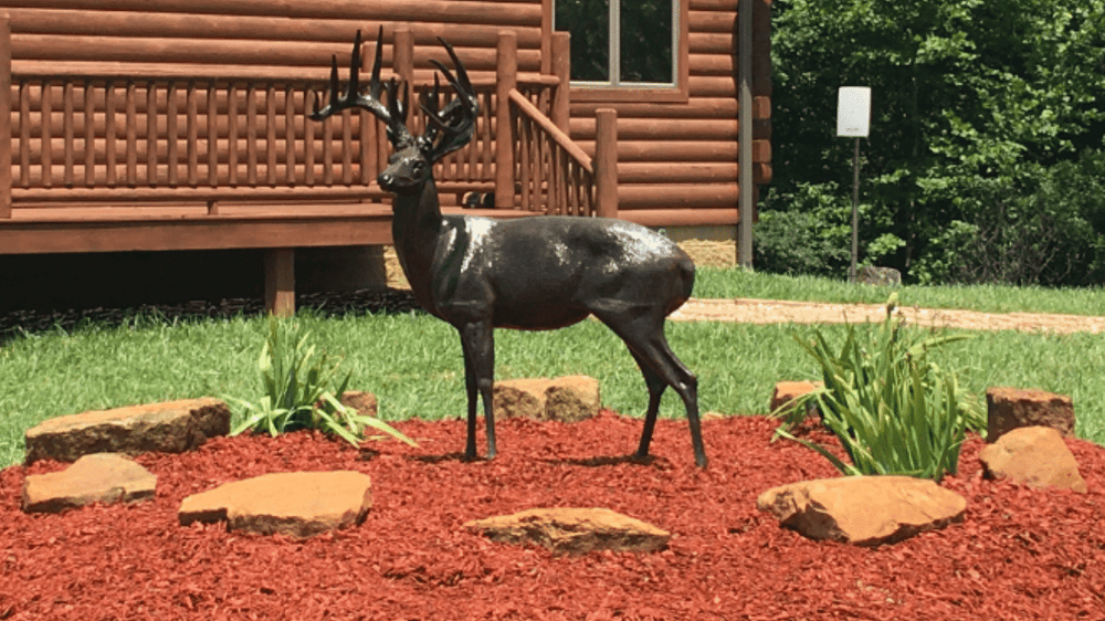 White Tail Deer Buck Aluminum Outdoor Statues