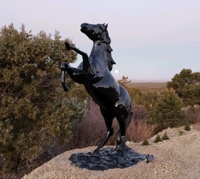 Rearing Mustang 9 Ft Aluminum Outdoor Statues