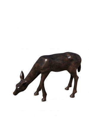 Family of Deer (Set B) Aluminum Garden Statues in Bronzed Finished Paint