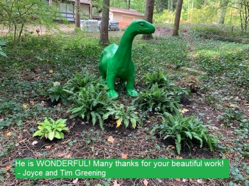 7 Ft Long Green Dinosaur