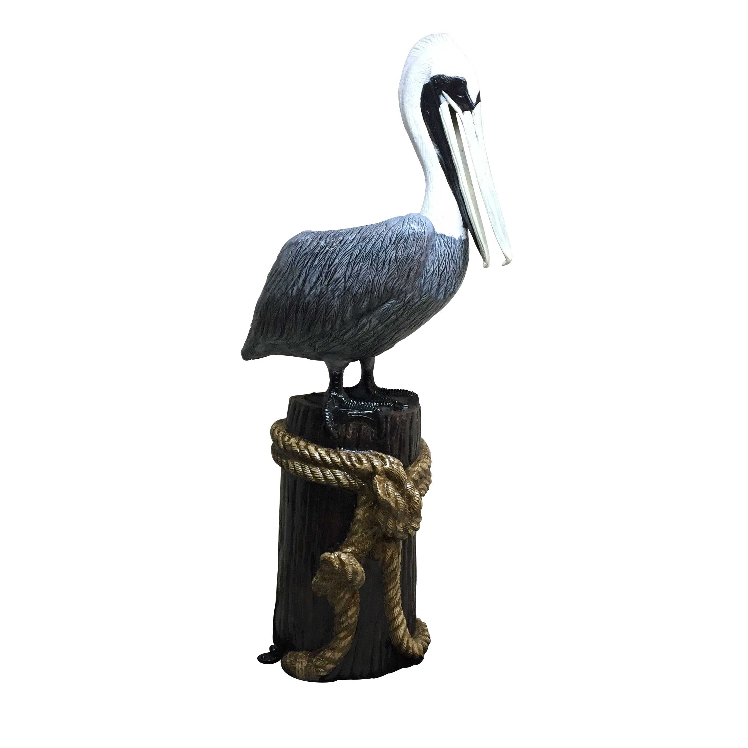 Large Pelican on Post Aluminum Outdoor Statues
