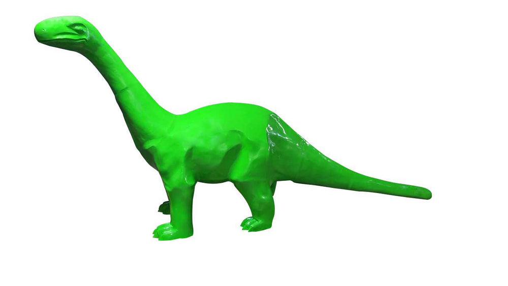 140" Long Neck Dinosaur (Sinclair Green) Aluminum Outdoor Statues