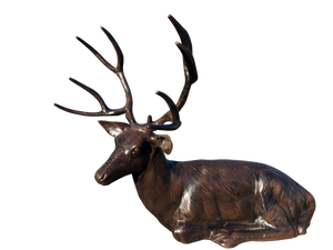 Family of Deer (Set E) Aluminum Garden Statues in Bronzed Finished Paint