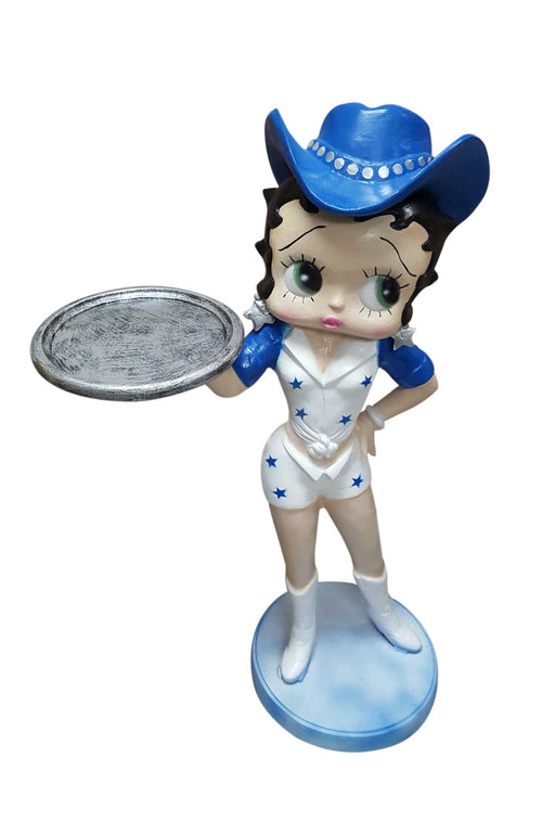 Betty Boop Cowboy in Blue Aluminum Indoor/Outdoor Decor