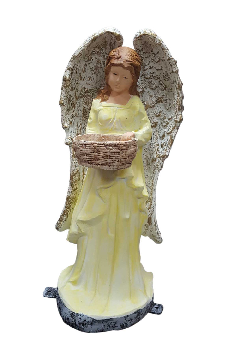 Little Angel with Basket Aluminum Indoor/Outdoor Decor