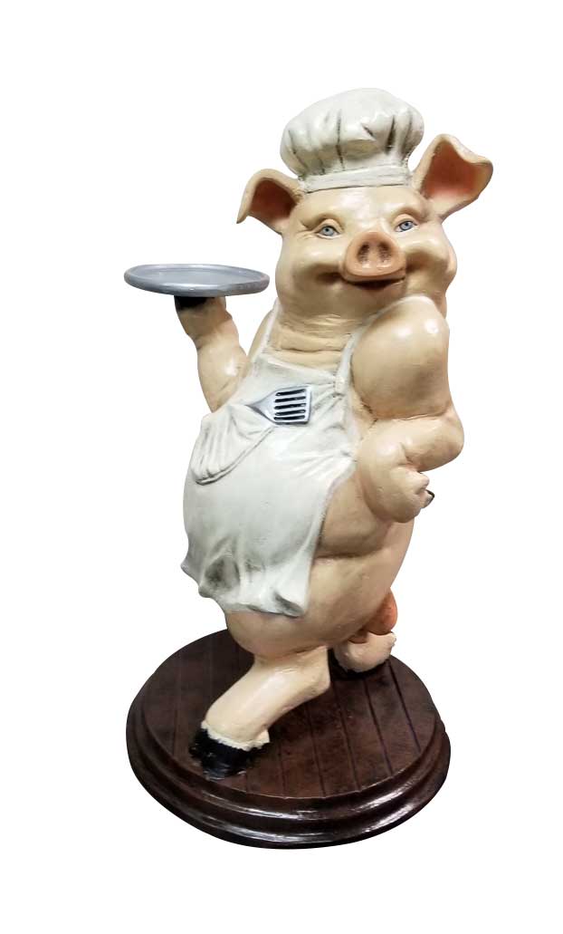 Pig Chef Aluminum Statues