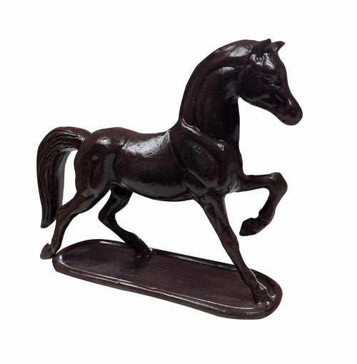 Desktop Walking Horse with Base Aluminum Home Decor