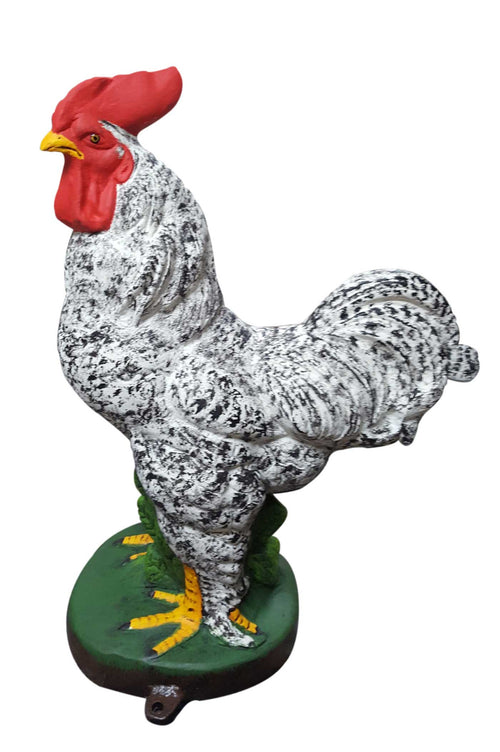 2 Ft Speckled Rooster Aluminum Garden Decor