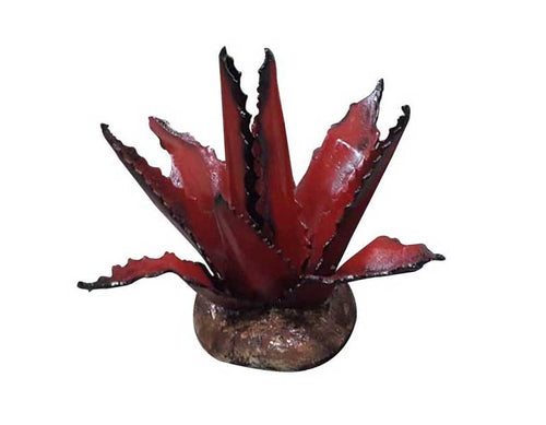 Small Agave (Red) Aluminum Garden/Outdoor Décor