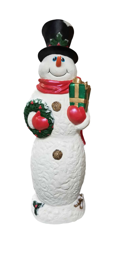 63" Tall Large Snowman Aluminum Outdoor/Indoor Statues