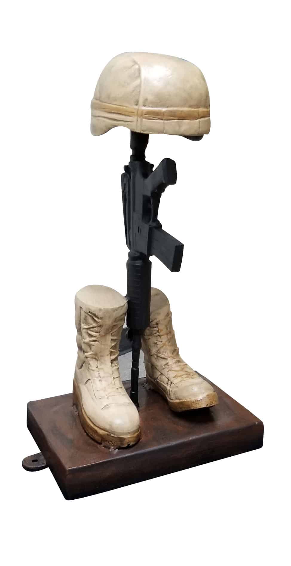 Soldier Memorial / Military Battle Cross Aluminum Statue