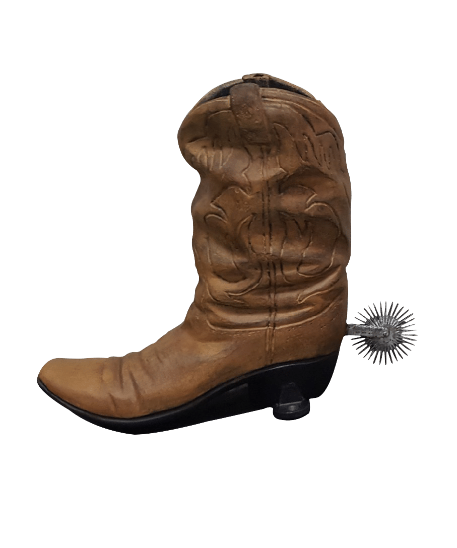 Squished Boot Brown Aluminum Home Decor