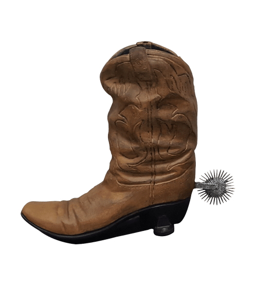 Squished Boot Brown Aluminum Home Decor
