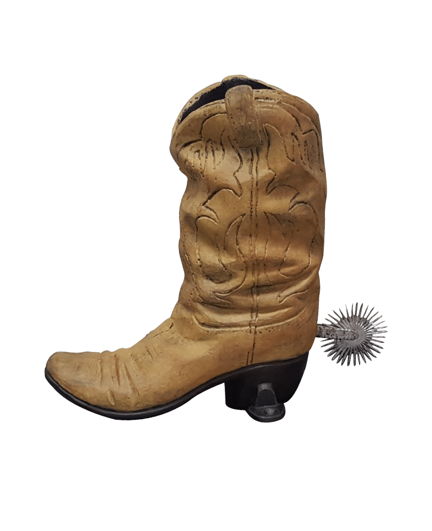 Squished Boot Light Brown Aluminum Home Decor