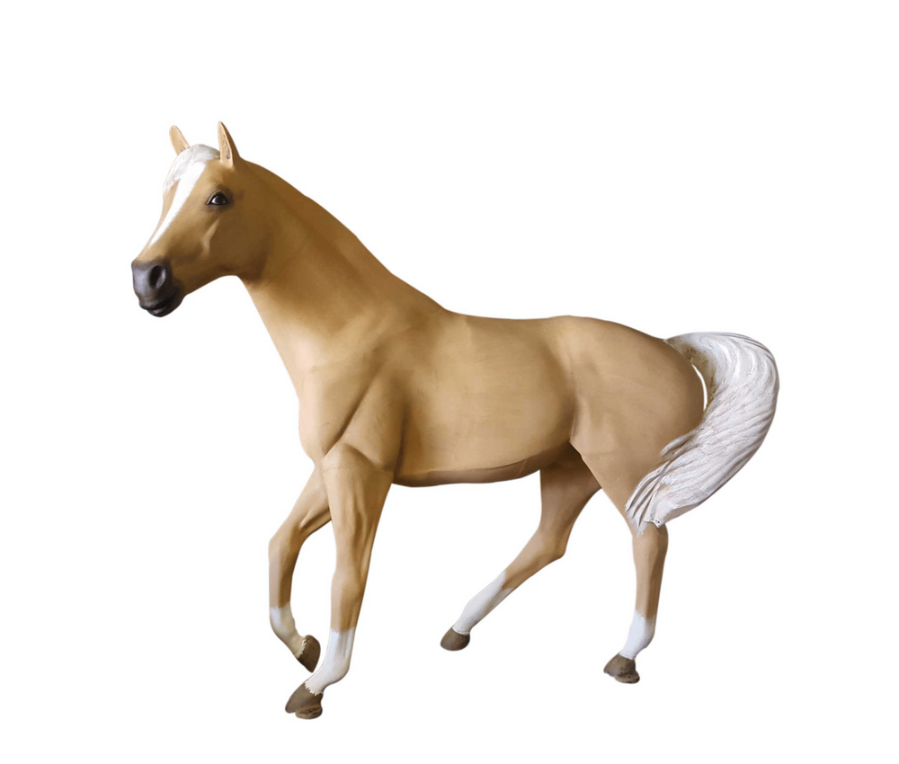 Custom Painted Wild Stallion Aluminum Outdoor Statues